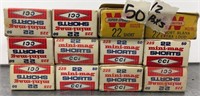 12 small boxes of 22 mini-mag shorts          (k 1