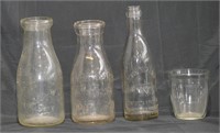 4pcs Vintage Bottle Lot