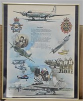 Framed Famous Military Poem "High Flight"