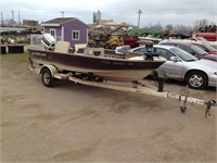 1984 Crestliner Nordic 16ft boat w/ trailer