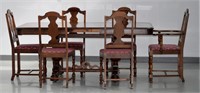 Jacobean Style Dining Table & 6 Chairs