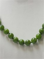 Sterling Silver Nephrite Jade Necklace. Insurance