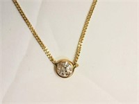 10kt Yellow Gold Diamond (0.23ct) Necklace