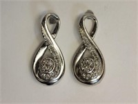 Serling Silver Diamond (0.15ct) Earrings