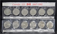 Commemrative Coin Set Canadian Provinces