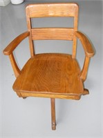 Vintage Solid Oak Desk Chair