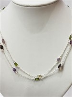 Sterling Silver Gemstone Necklace. Insurance