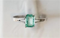 14kt White Gold Emerald (0.77ct) Ring Insurance
