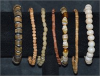 Natural Freshwater Pearl, Wood & Glass Bracelets