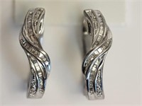 Sterling Silver Diamond (0.30ct) Earrings