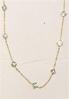 10kt Yellow Gold Aquamarine (4.30ct) Necklace