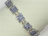 Sterling Silver Blue Tanzanite (10.80ct) Bracelet