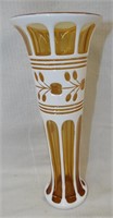 White And Brown Case Glass Vase