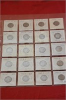 (20) Buffalo Nickels in 2 x 2