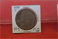 1895o Morgan Silver Dollar F  key date