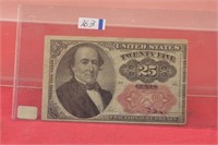 1874 Quarter Fractional Currency Note