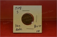 1908s Indian Head Cent  AU+  key date