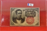 1863 Ten Cent Fractional Currency Note  unc