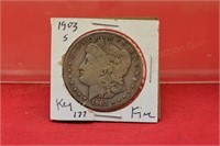 1903s Morgan Silver Dollar F  key date