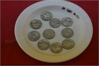 (10) Silver Quarters
