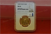 1999 1/2 oz. Twenty Five Dollar slab Gold Eagle