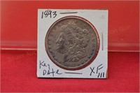 1893 Morgan Silver Dollar  XF  key date