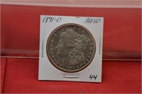 1891o Morgan Silver Dollar  AU50