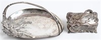 2 Art Nouveau Sterling & Silver-Plated Articles