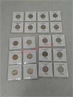 20 Jefferson nickel coins