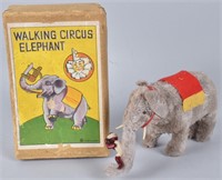 JAPAN Windup WALKING CIRCUS ELEPHANT w/ BOX