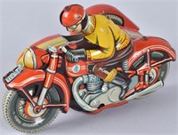 TIPP Tin Windup MOTORCYCLE WITH SIDECAR
