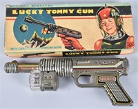 LUCKY TOMMY Battery Op SPACE GUN w/ BOX