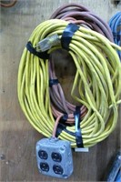 2 Electrical Extension Cords W 4 Plugs Each