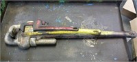 1-36" Ridged Pipe Wrench & 24" Wrench