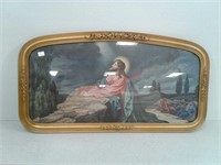 Antique framed religious picture