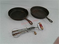 Wagner's and other cast iron skillets and vintage