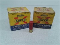 2 boxes vintage Western Super X shotgun paper