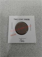 1866 2 cent piece coin