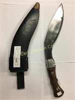 MID EASTERN STYLE 12" BLADE W/LEATHER SCABBARD
