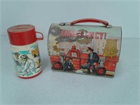 Vintage dome top Emergency! lunch box and thermos