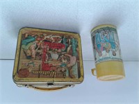 Vintage The Waltons metal lunch box and thermos