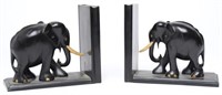 Pair of African Hand-Carved Ebony Bookends