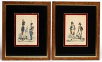 2 Hand-Colored Engravings