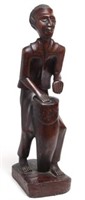 African Carved Sculpture of a Drummer