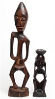 2 African Carved  Wood Tribal Sculptures
