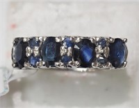 Sterling Silver Sapphire (2.5ct) Ring Retail $200