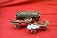 Old Sears Roller Skates in Original Box w/ Key