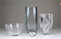 Four pieces of Scandinavian glass