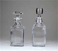 Two cut glass decanters including Baccarat