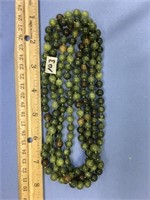 Necklace  64" jade beads            (a 7)